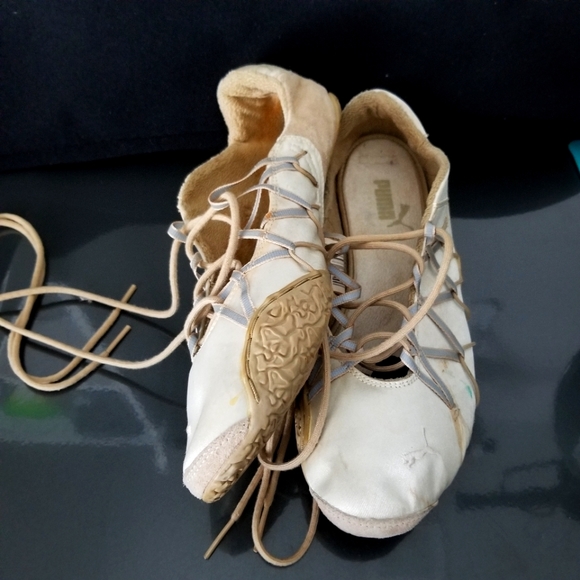 Vintage Rare 2000s Puma Satin And Suede Ballet flats - Picture 1 of 9